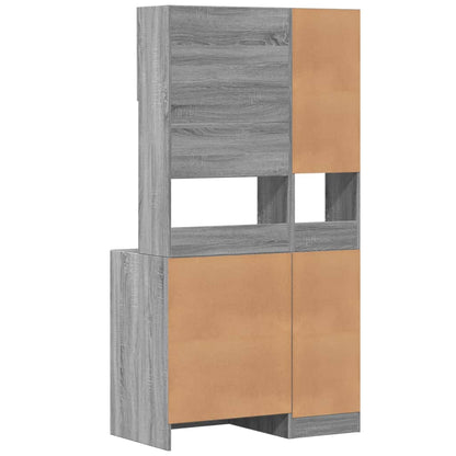 Mobile da Cucina Grigio Sonoma 95x50x180cm in Legno Multistrato