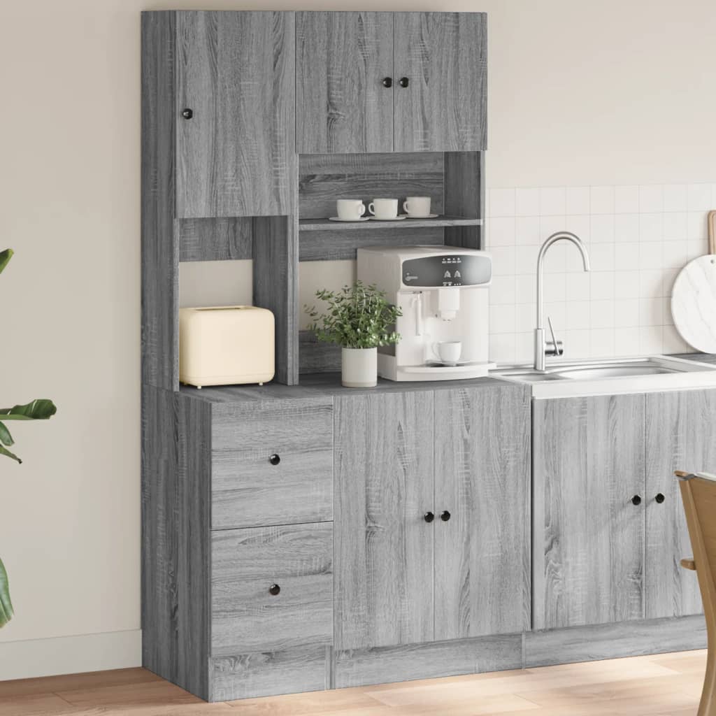Mobile da Cucina Grigio Sonoma 95x50x180cm in Legno Multistrato - homemem39