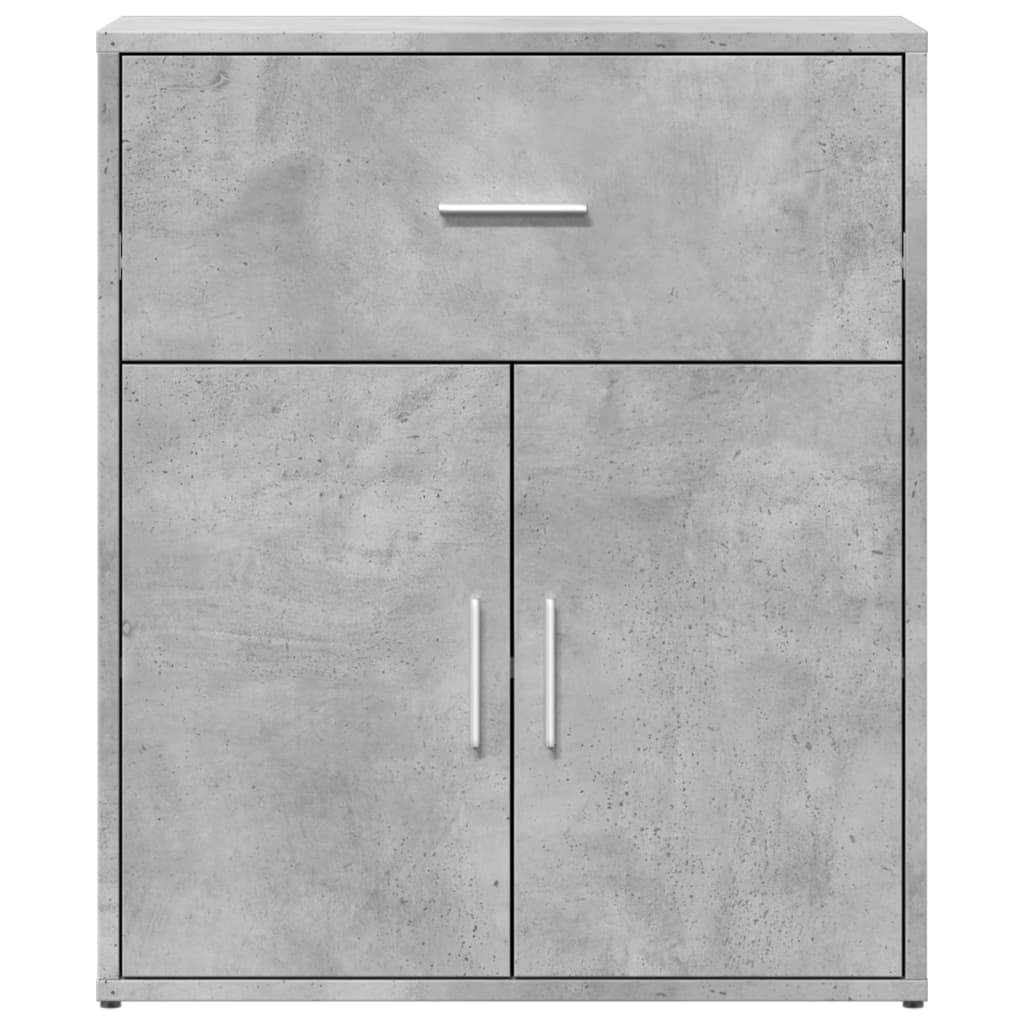 Credenze 2 pz Grigio Cemento 60x31x70 cm in Legno Multistrato - homemem39