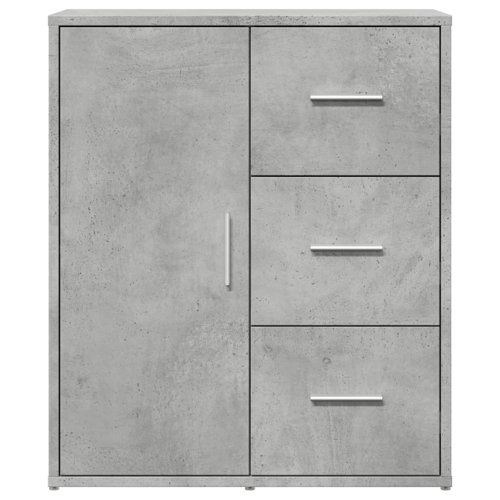 Credenze 2 pz Grigio Cemento 60x31x70 cm in Legno Multistrato