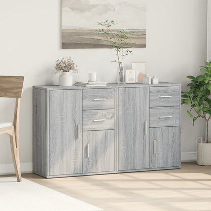 Credenze 2 pz Grigio Sonoma 60x31x70 cm in Legno Multistrato - homemem39