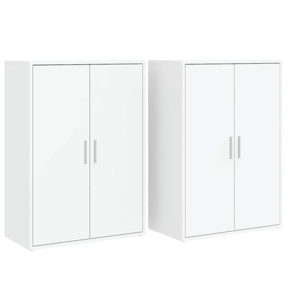 Credenze 2 pz Bianche 60x31x84 cm in Legno Multistrato | homemem39