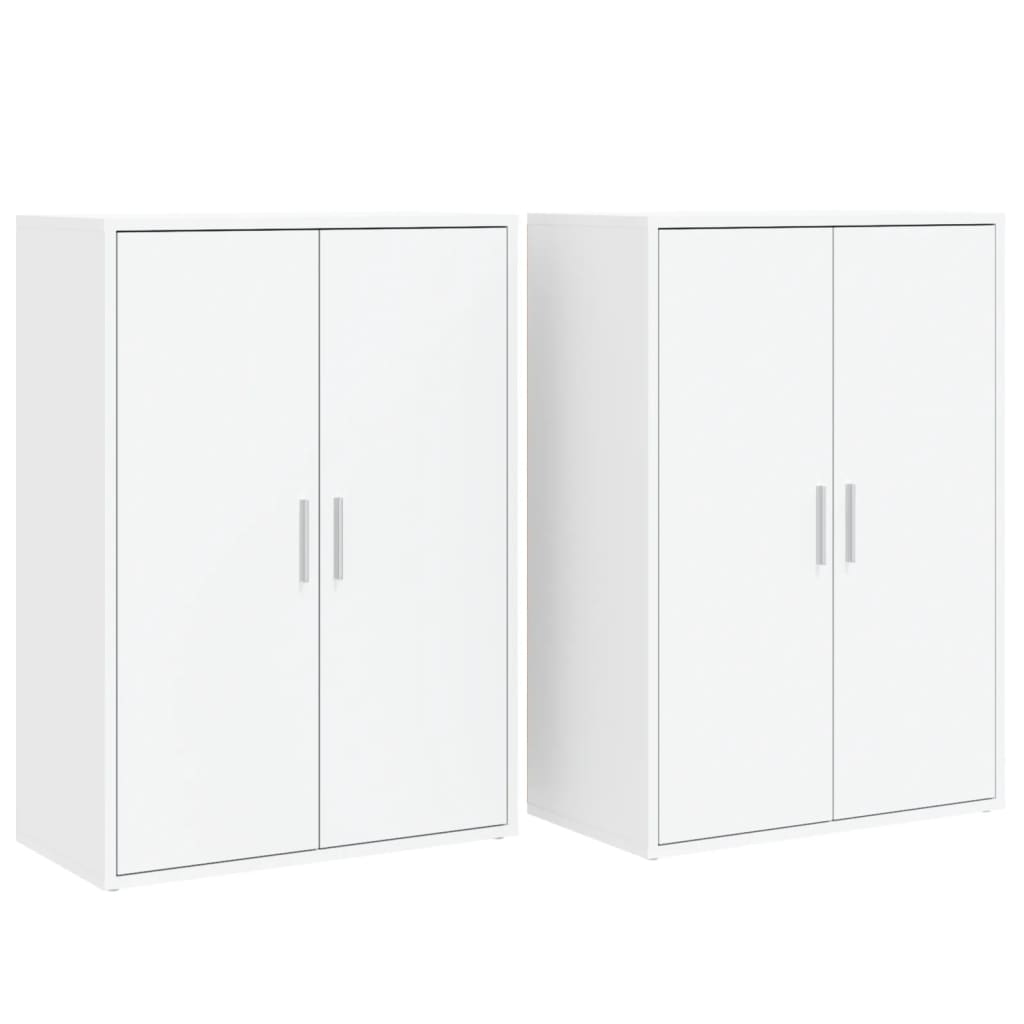 Credenze 2 pz Bianche 60x31x84 cm in Legno Multistrato - homemem39