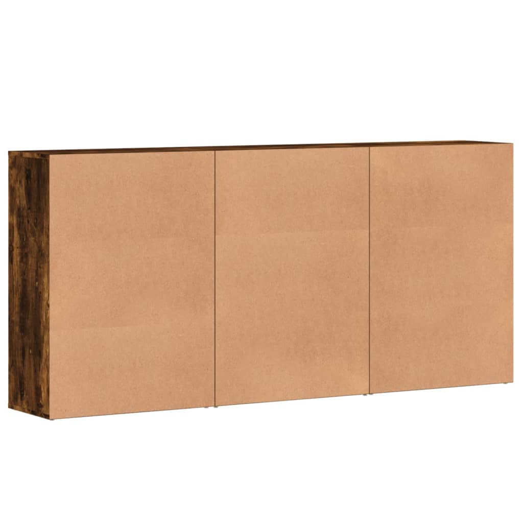 Credenze 3 pz Rovere Fumo 60x31x84 cm in Legno Multistrato | homemem39