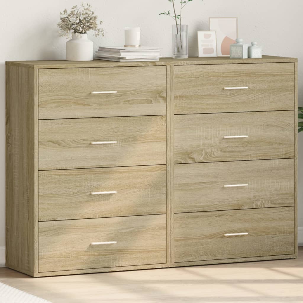 Credenze 2 pz Rovere Sonoma 60x31x84 cm in Legno Multistrato | homemem39