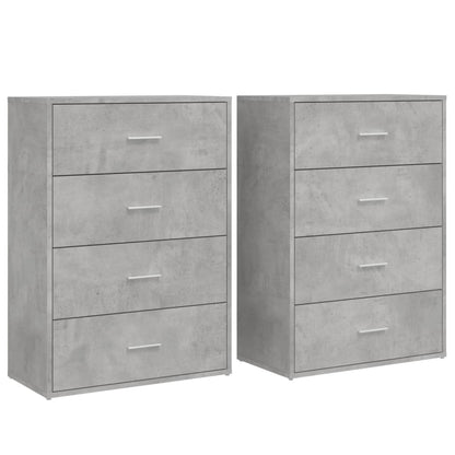 Credenze 2 pz Grigio Cemento 60x31x84 cm in Legno Multistrato - homemem39