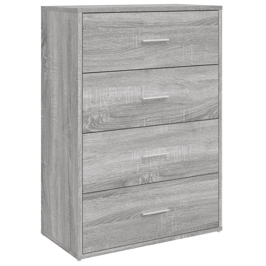 Credenze 2 pz Grigio Sonoma 60x31x84 cm in Legno Multistrato