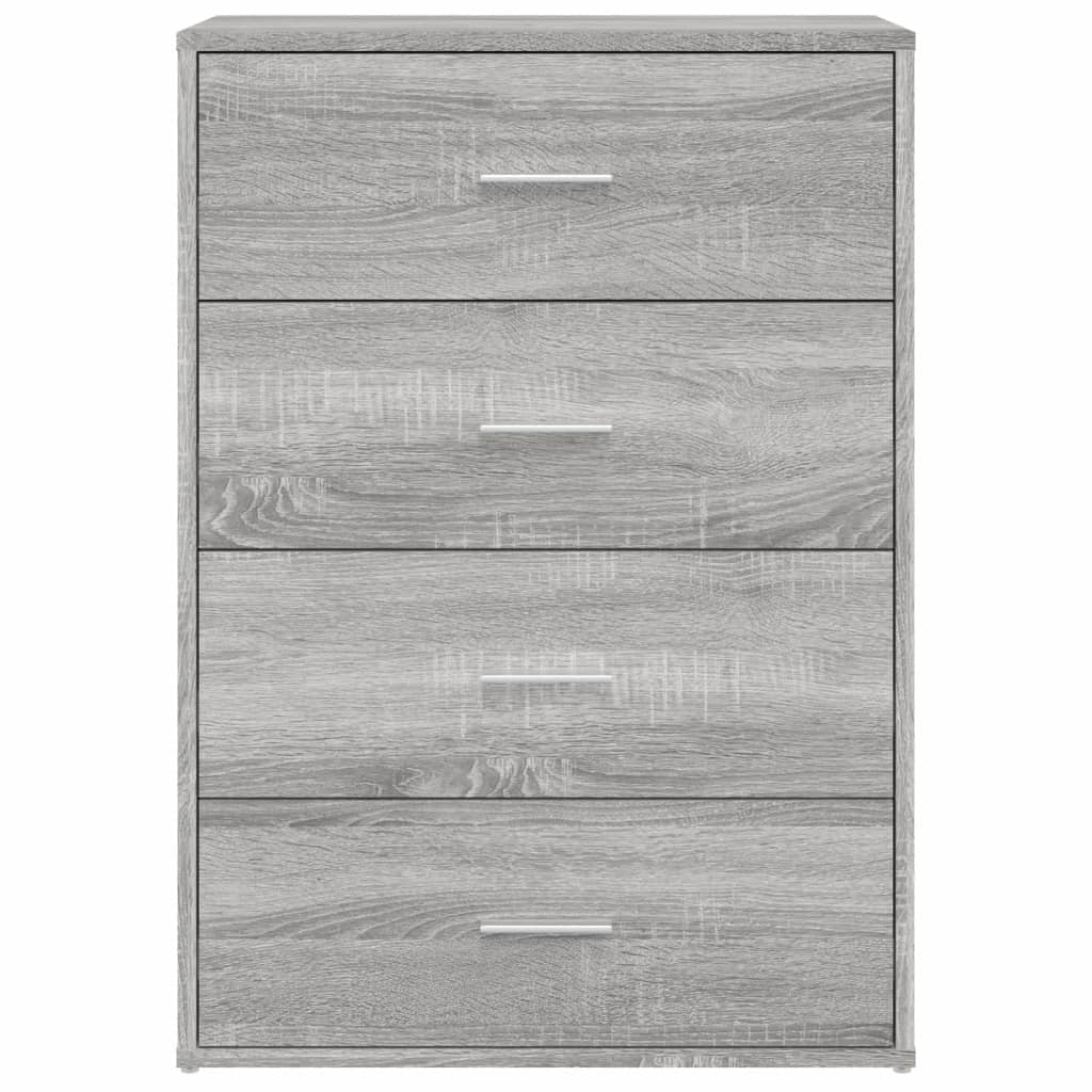 Credenze 2 pz Grigio Sonoma 60x31x84 cm in Legno Multistrato