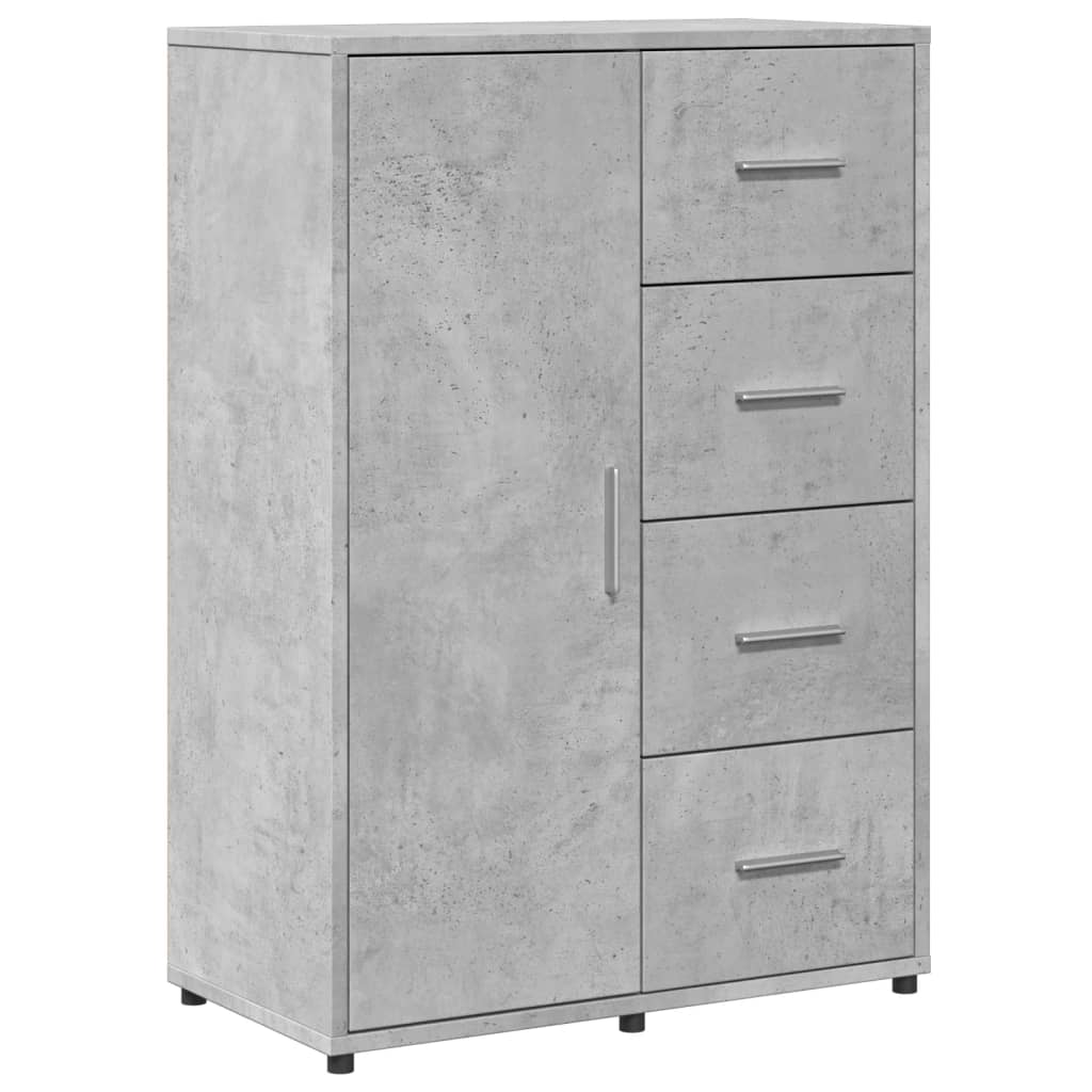 Credenze 2 pz Grigio Cemento 60x31x84 cm in Legno Multistrato - homemem39