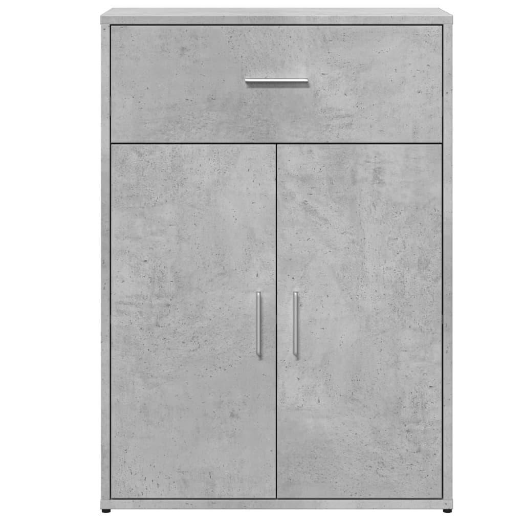 Credenze 2 pz Grigio Cemento 60x30x84 cm in Legno Multistrato