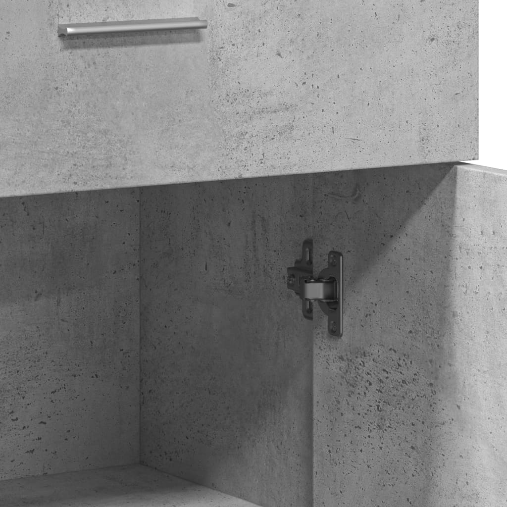 Credenze 2 pz Grigio Cemento 60x30x84 cm in Legno Multistrato - homemem39