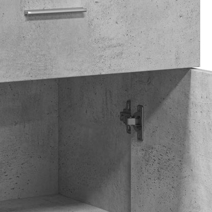 Credenze 2 pz Grigio Cemento 60x30x84 cm in Legno Multistrato - homemem39