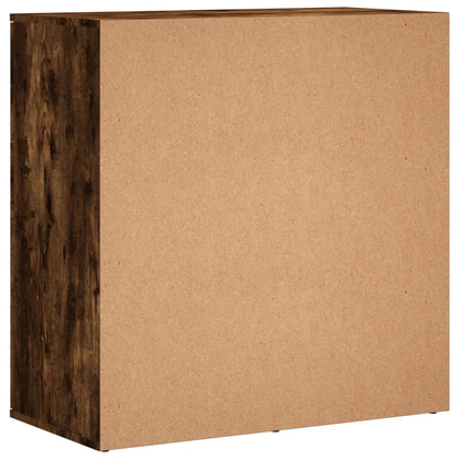 Credenze 2 pz Rovere Fumo 79x38x80 cm in Legno Multistrato - homemem39