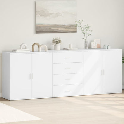 Credenze 3 pz Bianco in Legno Multistrato - homemem39