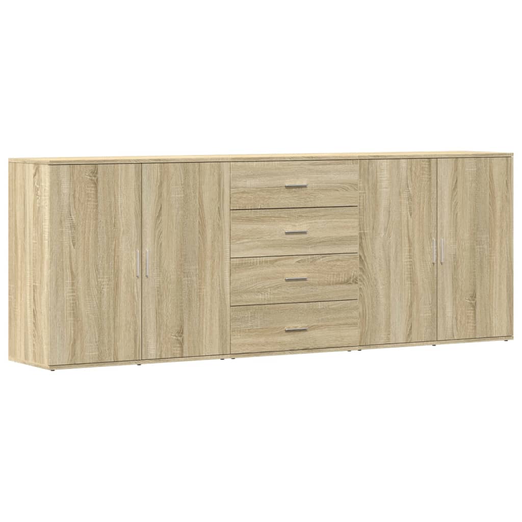 Credenze 3 pz Rovere Sonoma in Legno Multistrato - homemem39