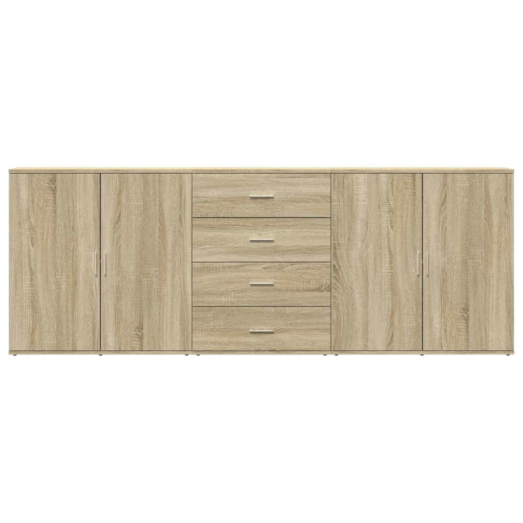 Credenze 3 pz Rovere Sonoma in Legno Multistrato - homemem39