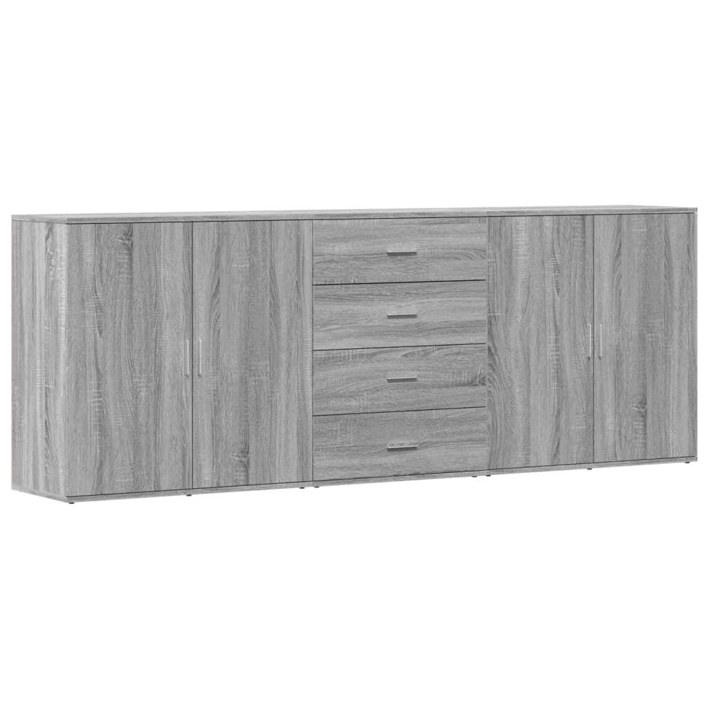 Sideboards 3 pcs Sonoma Gray in Plywood