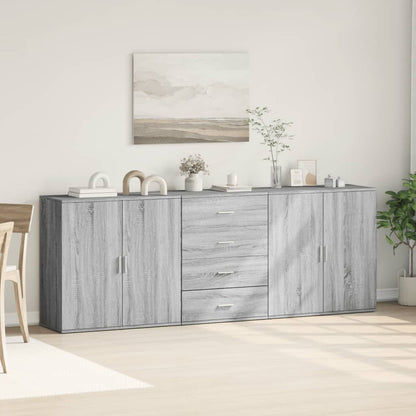 Sideboards 3 pcs Sonoma Gray in Plywood