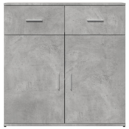 Credenze 2 pz Grigio Cemento 79x38x80 cm in Legno Multistrato - homemem39