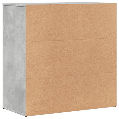 Credenze 2 pz Grigio Cemento 79x38x80 cm in Legno Multistrato - homemem39