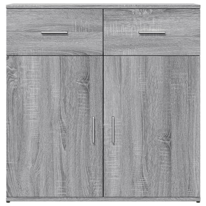 Credenze 2 pz Grigio Sonoma 79x38x80 cm in Legno Multistrato - homemem39