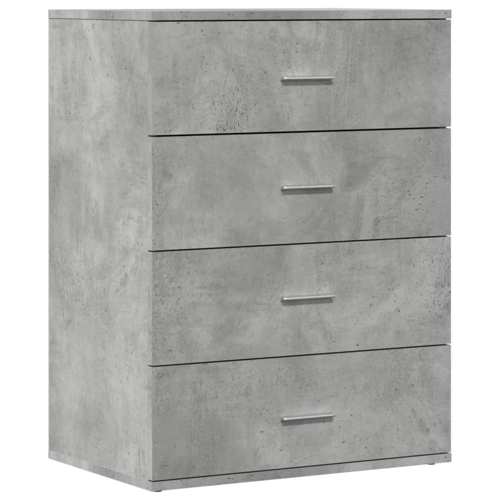 Credenze 2 pz Grigio Cemento 60x39x80 cm in Legno Multistrato