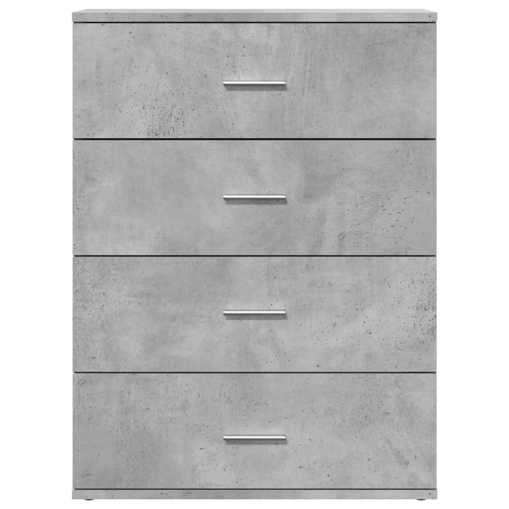 Credenze 2 pz Grigio Cemento 60x39x80 cm in Legno Multistrato