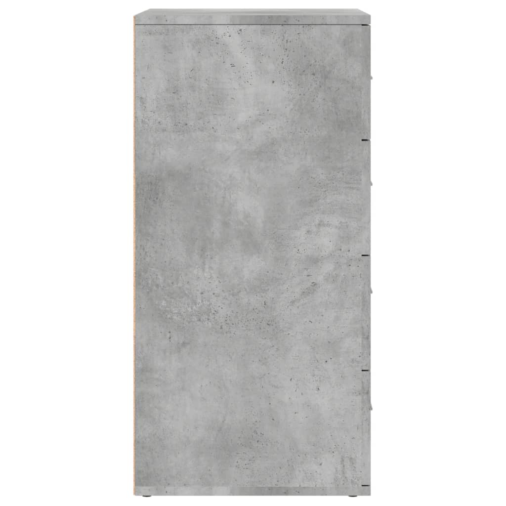 Credenze 2 pz Grigio Cemento 60x39x80 cm in Legno Multistrato