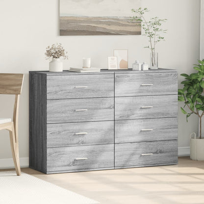 Credenze 2 pz Grigio Sonoma 60x39x80 cm in Legno Multistrato - homemem39