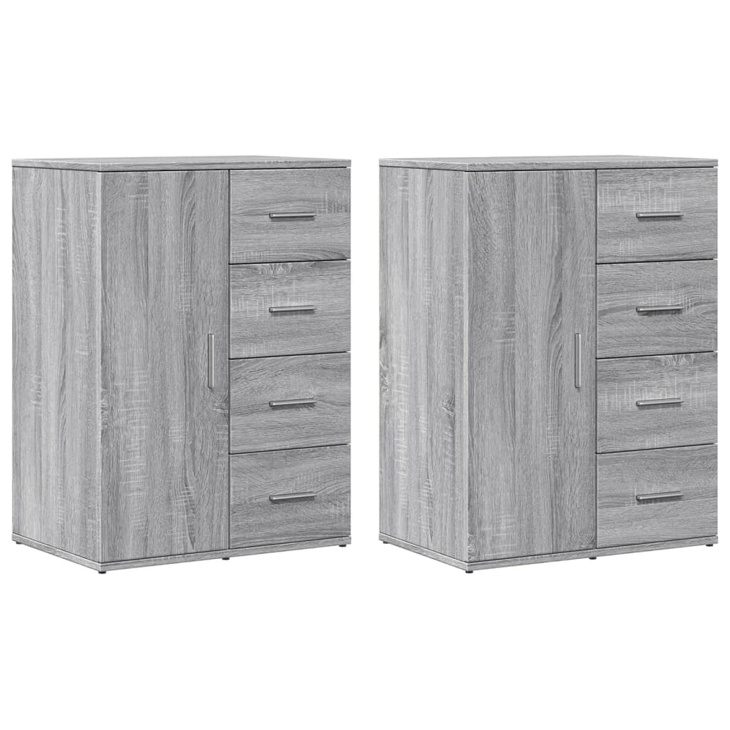 Credenze 2 pz Grigio Sonoma 59x39x80 cm in Legno Multistrato - homemem39