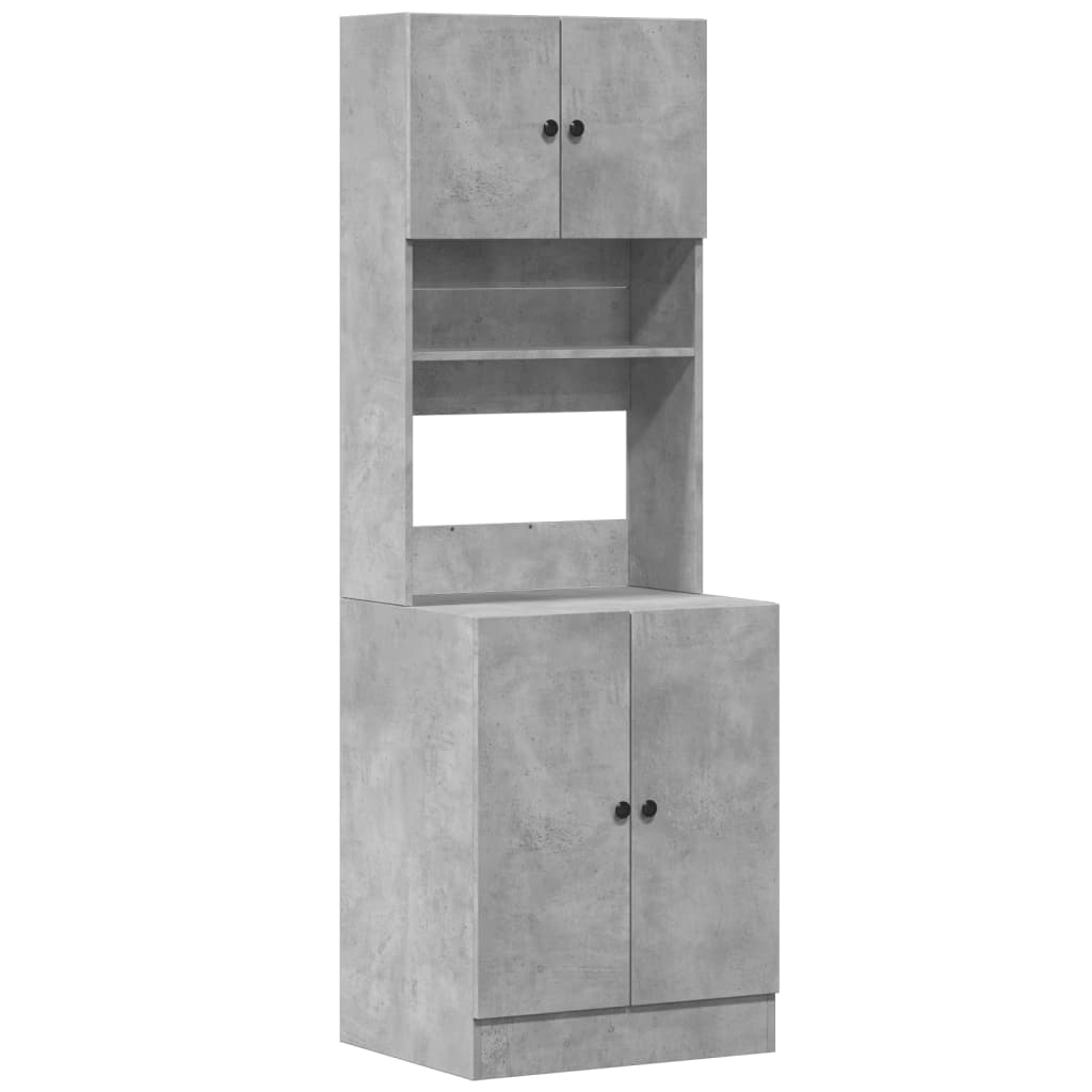 Mobile da Cucina Grigio 60x50x180 cm in Legno Multistrato - homemem39