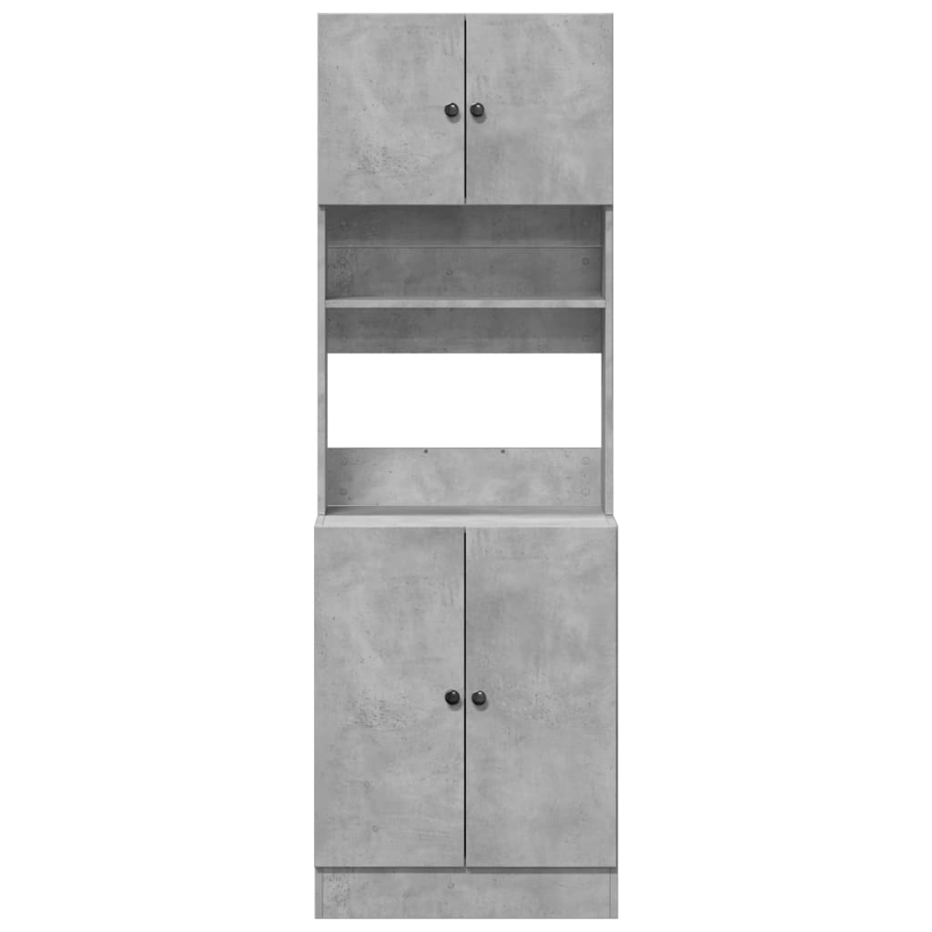 Mobile da Cucina Grigio 60x50x180 cm in Legno Multistrato