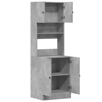 Mobile da Cucina Grigio 60x50x180 cm in Legno Multistrato - homemem39