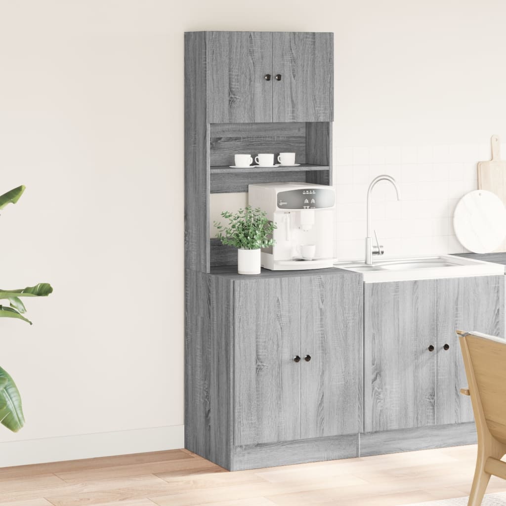 Mobile da Cucina Grigio Sonoma 60x50x180cm in Legno Multistrato - homemem39