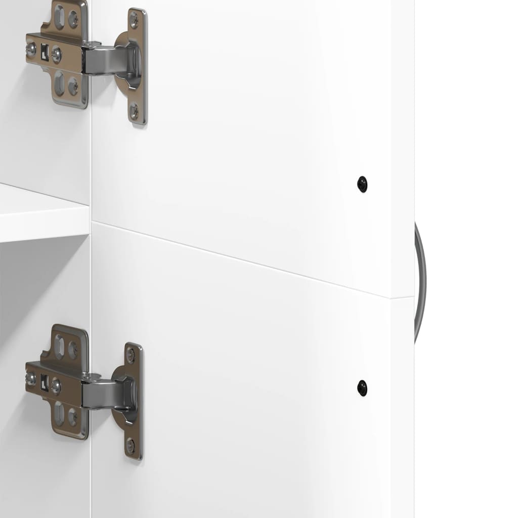 Schedario Bianco 60x32x153 cm in Truciolato