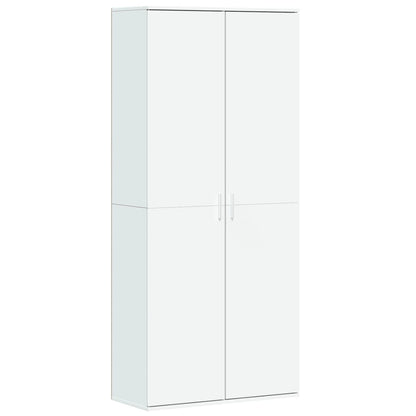 Credenza Bianca 80x35x180 cm in Legno Multistrato | homemem39