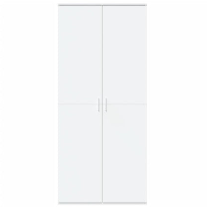 Credenza Bianca 80x35x180 cm in Legno Multistrato