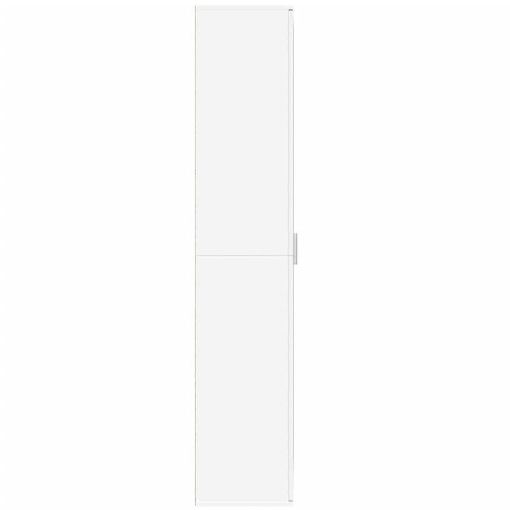 Credenza Bianca 80x35x180 cm in Legno Multistrato