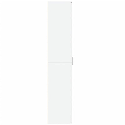 Credenza Bianca 80x35x180 cm in Legno Multistrato