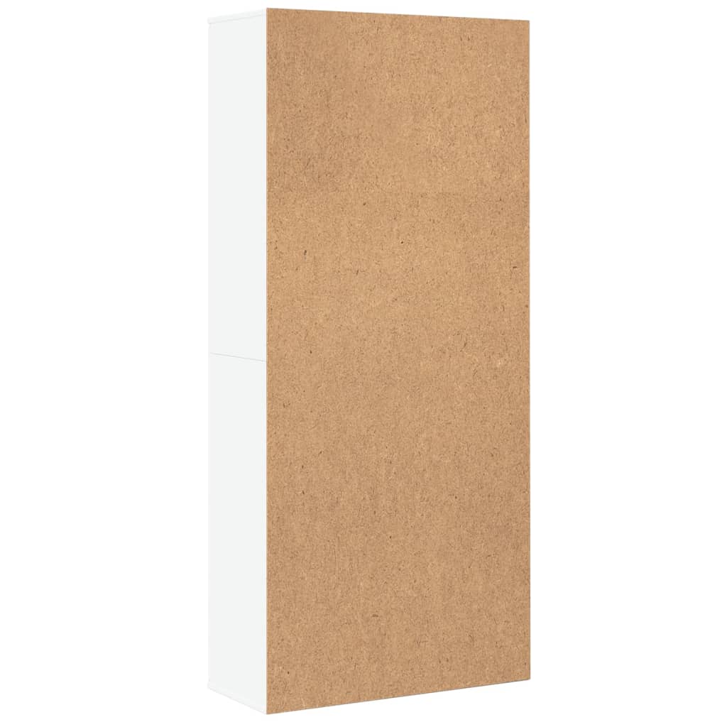 Credenza Bianca 80x35x180 cm in Legno Multistrato | homemem39