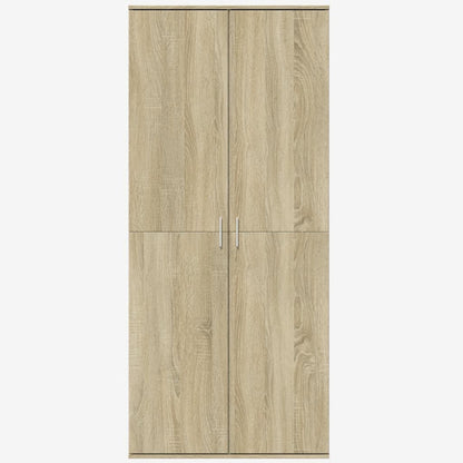 Credenza Rovere Sonoma 80x35x180 cm in Legno Multistrato