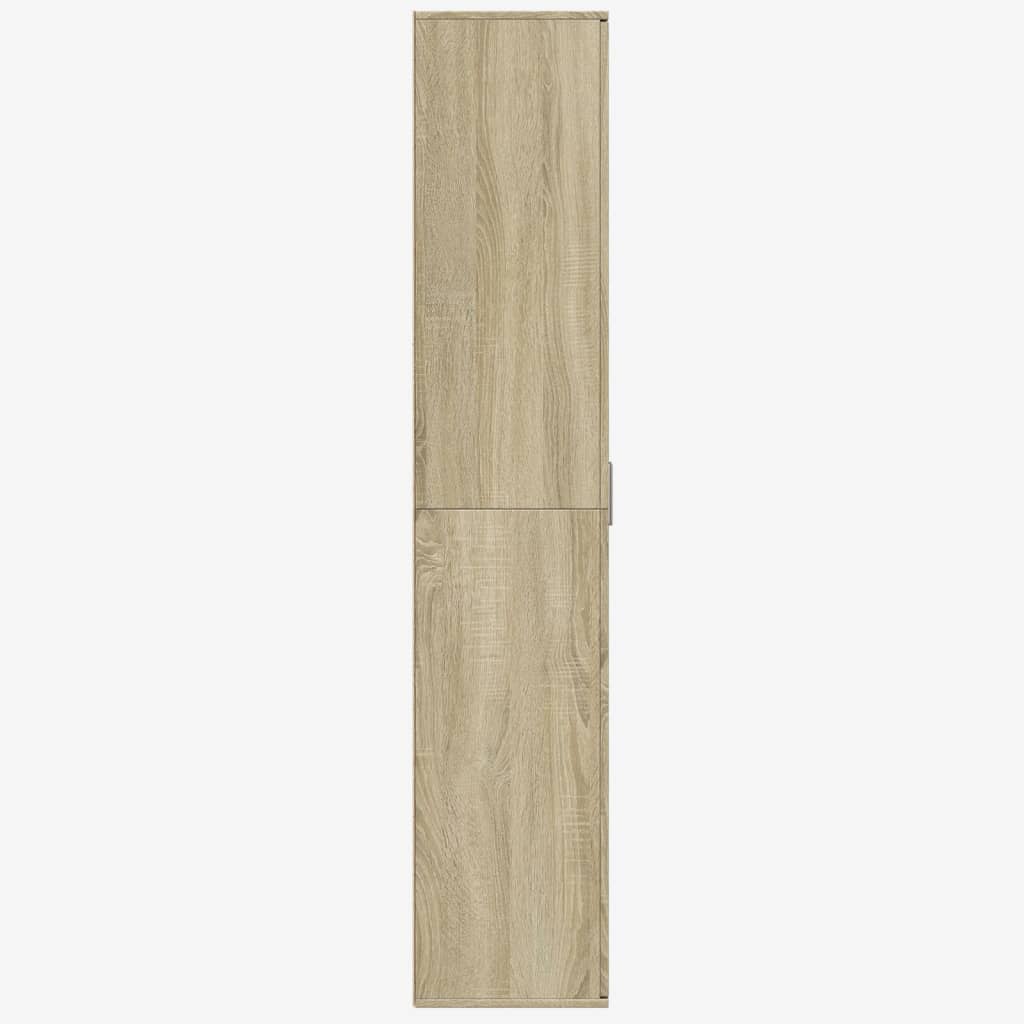 Credenza Rovere Sonoma 80x35x180 cm in Legno Multistrato
