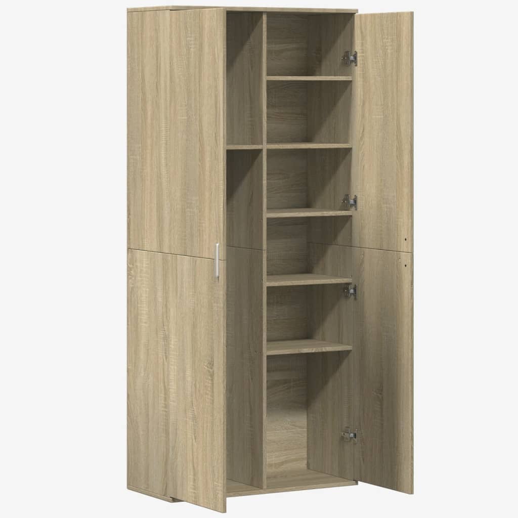 Credenza Rovere Sonoma 80x35x180 cm in Legno Multistrato | homemem39