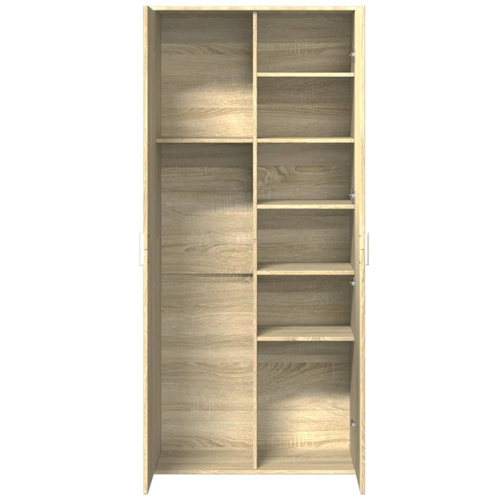 Credenza Rovere Sonoma 80x35x180 cm in Legno Multistrato | homemem39