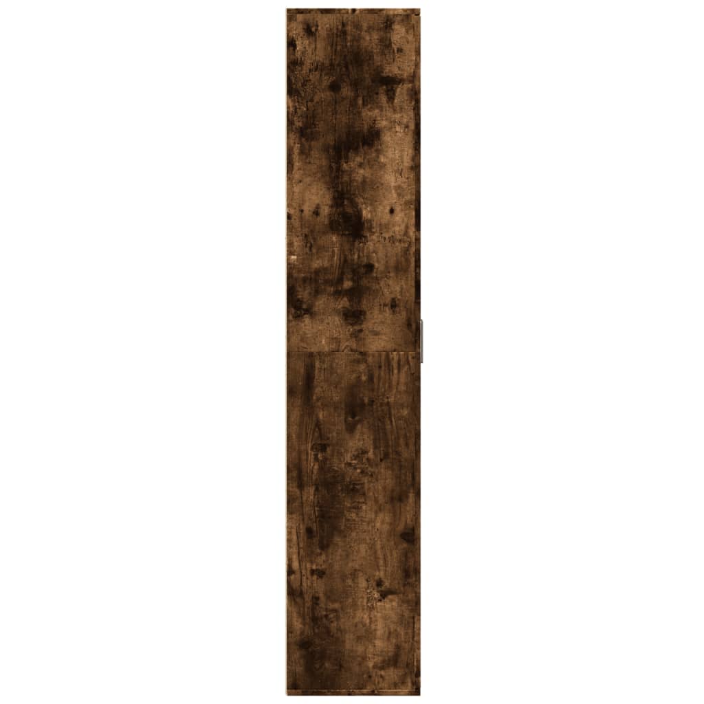 Credenza Rovere Fumo 80x35x180 cm in Legno Multistrato