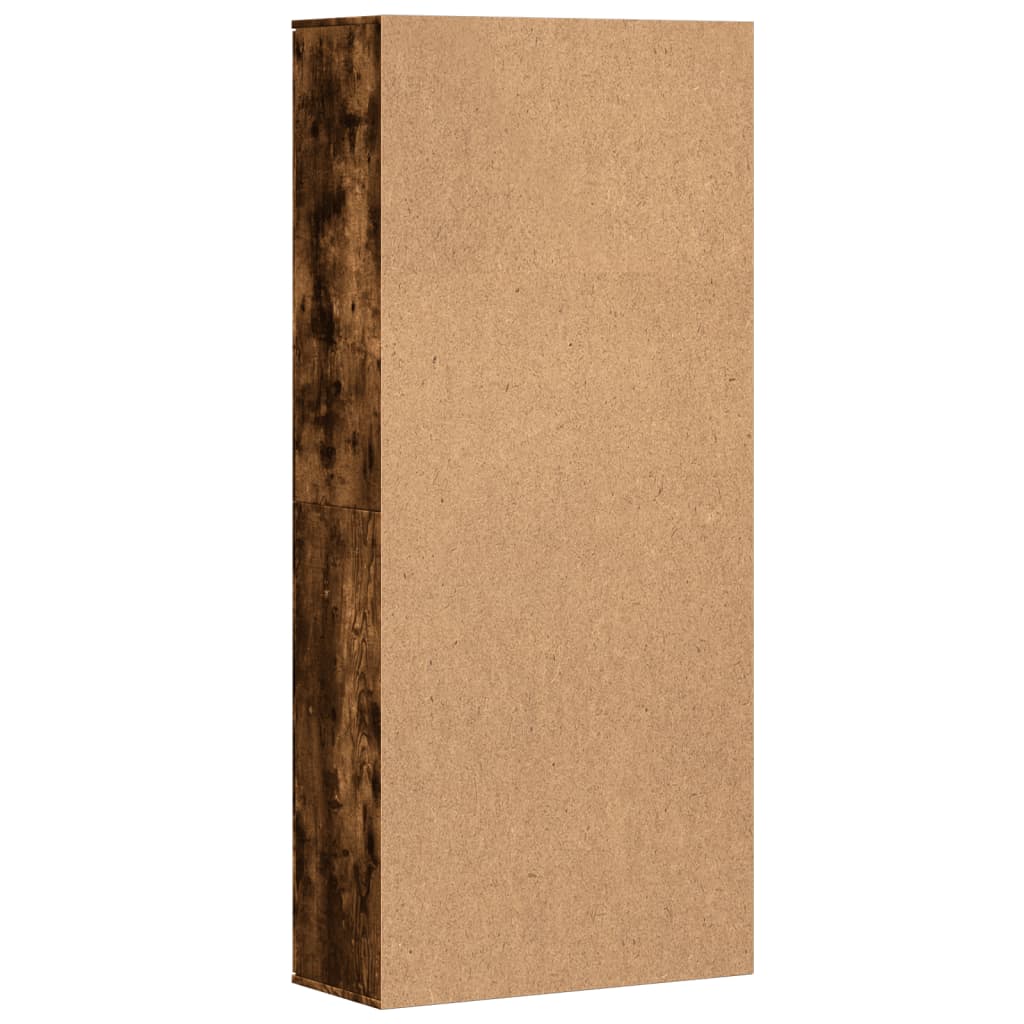 Credenza Rovere Fumo 80x35x180 cm in Legno Multistrato | homemem39