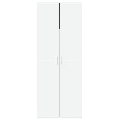 Credenza Bianca 70x35x180 cm in Legno Multistrato | homemem39