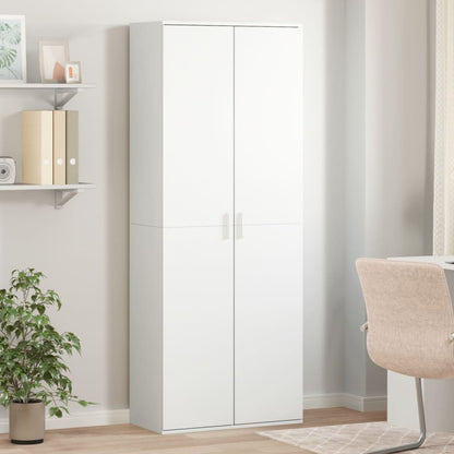 Credenza Bianca 70x35x180 cm in Legno Multistrato | homemem39