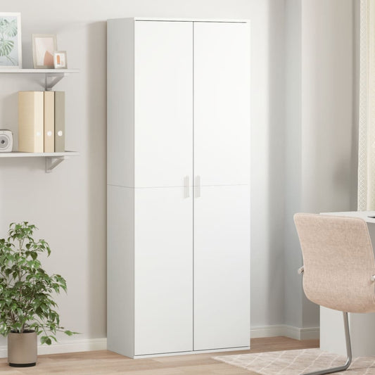 Credenza Bianca 70x35x180 cm in Legno Multistrato | homemem39