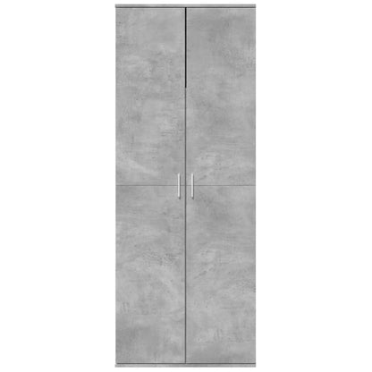 Credenza Grigio Cemento 70x35x180 cm in Legno Multistrato | homemem39